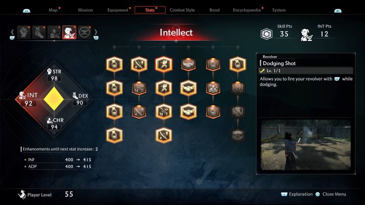 Thanks to this skill, you can fire your revolver (L2) at the moment of dodging - Rise of the Ronin: Best skills - Basics - Rise of the Ronin Guide