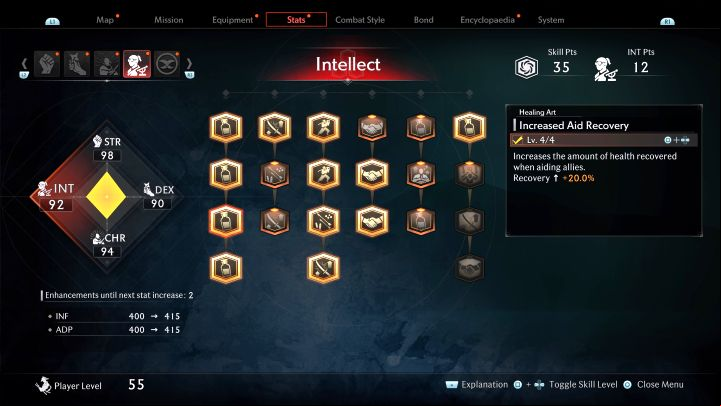 Each level of this skill increases the amount of health that is replenished after helping a knocked-down ally up - Rise of the Ronin: Best skills - Basics - Rise of the Ronin Guide