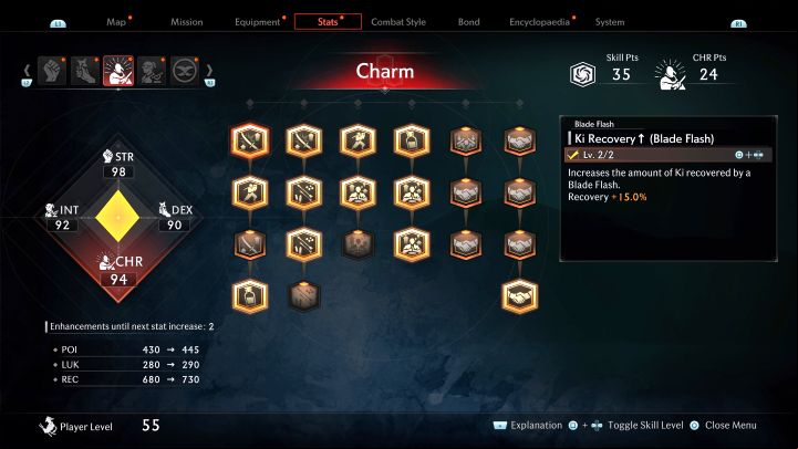 Each level of this skill will allow you to replenish more Ki after a Blade Flash - Rise of the Ronin: Best skills - Basics - Rise of the Ronin Guide