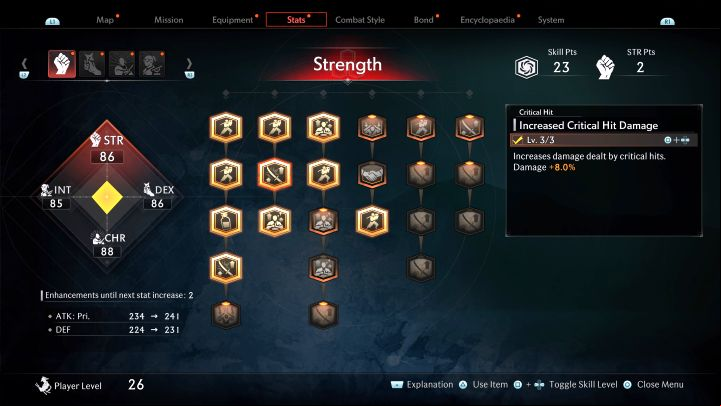 Each level of this skill increases the damage dealt by a critical hit - Rise of the Ronin: Best skills - Basics - Rise of the Ronin Guide