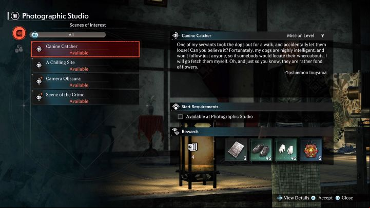 Scenes of Interest are photography challenges that you can receive from the employees of the photographic studios - Rise of the Ronin: All Scenes of Interest (Photographic Studio) - Secrets and Collectibles - Rise of the Ronin Guide