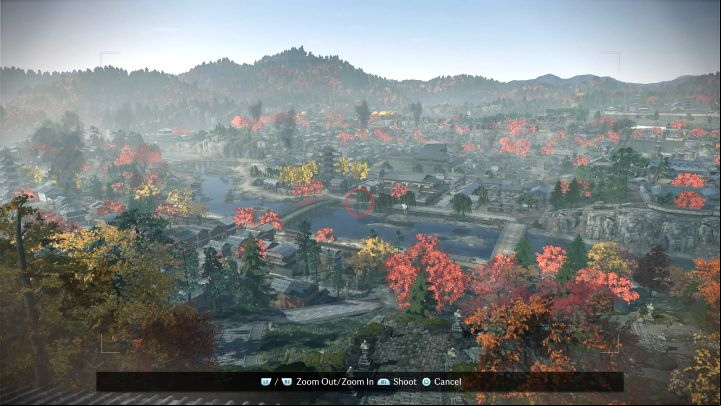 Standing on the roof, photograph the Kyoto skyline - a part of the city you can see by looking to the west from the temple - Rise of the Ronin: All photographies in the Kyoto region - Secrets and Collectibles - Rise of the Ronin Guide
