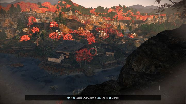 Start at the banner on the hill and carefully jump down to the lower rocky ledge near the cliff face - Rise of the Ronin: All photos in the Yokohama region map - Secrets and Collectibles - Rise of the Ronin Guide