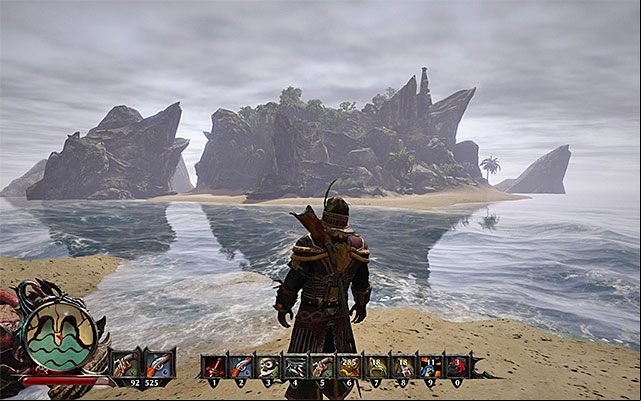 You will have to swim to a small islet. - Taranis - Legendary items - Risen 3: Titan Lords - Game Guide and Walkthrough