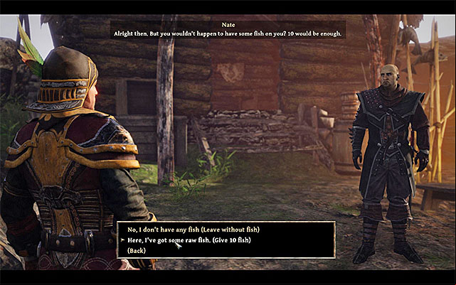 If youve collected the raw fish, its good to give them to Nate. - The Long March - Side Quests - Calador - Risen 3: Titan Lords - Game Guide and Walkthrough