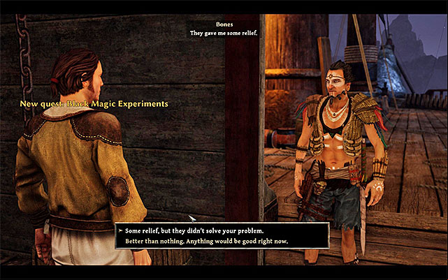 Speak with Bones yet again. - Black Magic Experiments - Crew quests - Risen 3: Titan Lords - Game Guide and Walkthrough