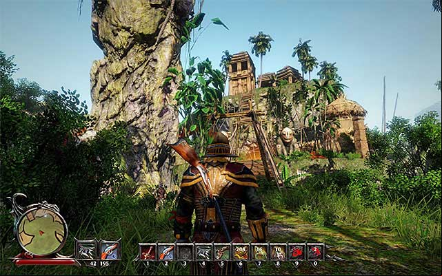 The rope bridge leading to the Natives Village. - Natives Village - Main Quests - Kila - Risen 3: Titan Lords - Game Guide and Walkthrough