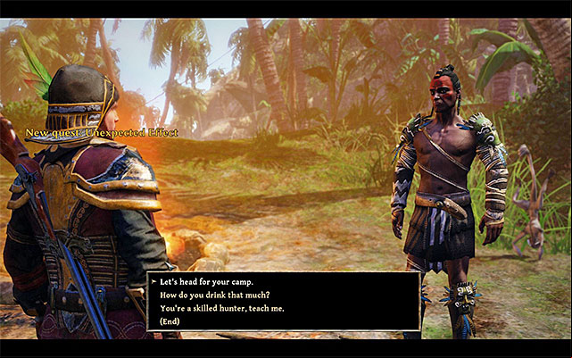 Confirm that you are ready to depart to the natives village. - Unexpected Effect - Side Quests - Kila - Risen 3: Titan Lords - Game Guide and Walkthrough