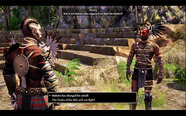 Speak with Tenya and Hirutu. - On the Warpath - Side Quests - Kila - Risen 3: Titan Lords - Game Guide and Walkthrough