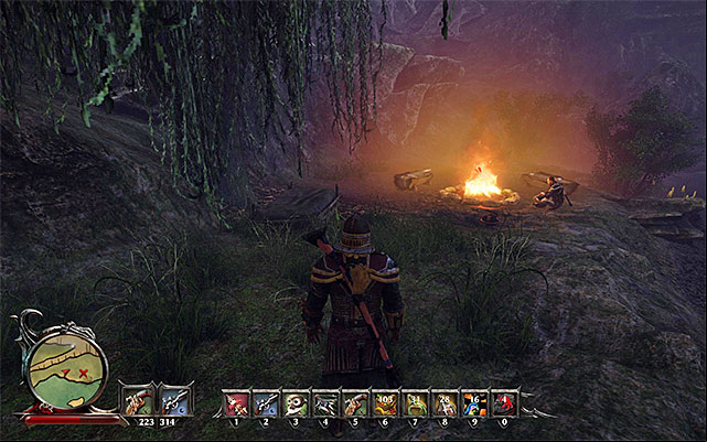 Talk to Nathan sitting at the campfire - Paths to the Afterlife - Side Quests - Fog Island - Risen 3: Titan Lords - Game Guide and Walkthrough