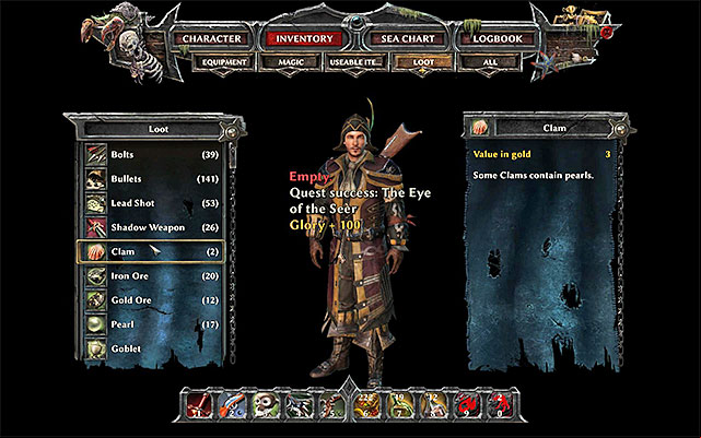 You must find the right shell and open it from your inventory menu. - New Allies - Main Quests - Kila - Risen 3: Titan Lords - Game Guide and Walkthrough