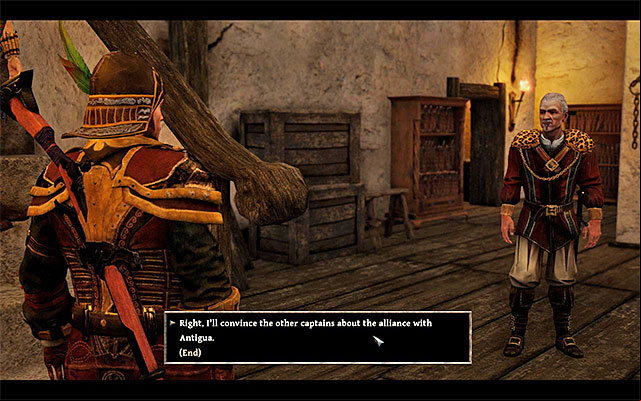 You have to start visiting the main factions in the game - Pirate Alliance - Main Quests - Antigua - Risen 3: Titan Lords - Game Guide and Walkthrough