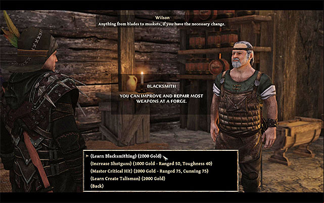 You need to learn Blacksmithing - Weapons quests - Risen 3: Titan Lords - Game Guide and Walkthrough