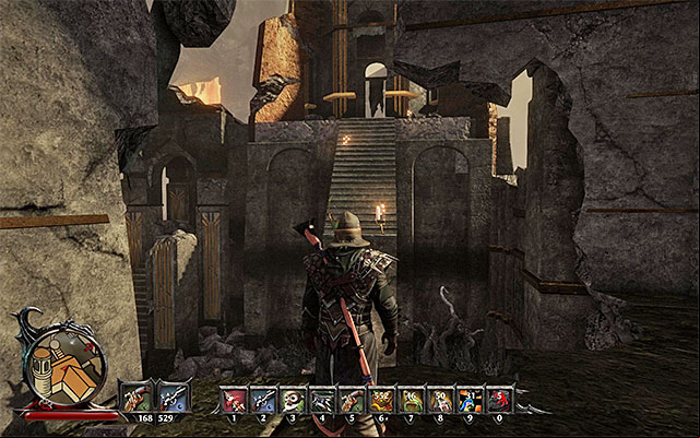After you walk into the ruins, locate the stairs to the upper level - Re-Forge Caladors Coronation Sword - Weapons quests - Risen 3: Titan Lords - Game Guide and Walkthrough