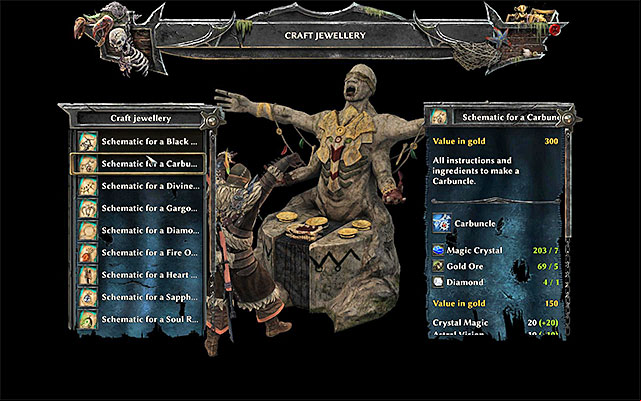 Talisman creating window - Crafting - Risen 3: Titan Lords - Game Guide and Walkthrough