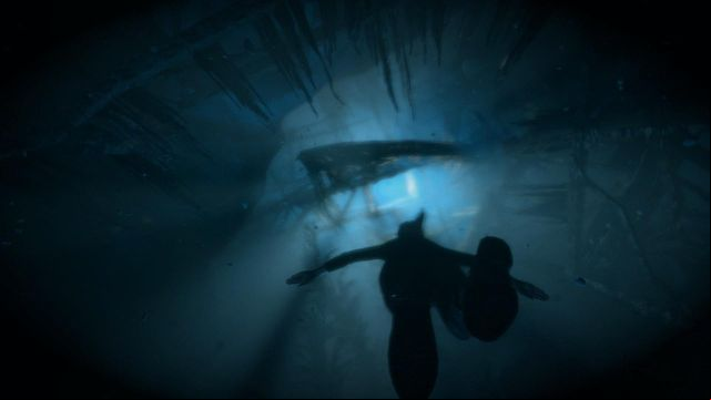 Unfortunately, Lara cannot hold her breath underwater for longer and, if you do not start tapping B button rhythmically, she drowns before surfacing - Rise of the Tomb Raider: Survive the freezing waters, walkthrough - Fugitive - Rise of the Tomb Raider Guide