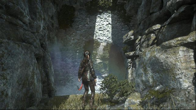 Once again, you need to take a long jump and use the hatchet - Rise of the Tomb Raider: Find a way into the Acropolis, walkthrough - Into the Acropolis - Rise of the Tomb Raider Guide