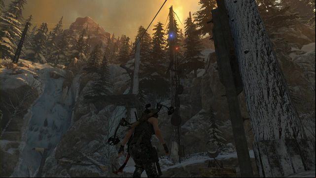 The blinking lights signal the location of the transmitter. - Rise of the Tomb Raider: Lockpick - how to get? Skills - Skills - Rise of the Tomb Raider Guide
