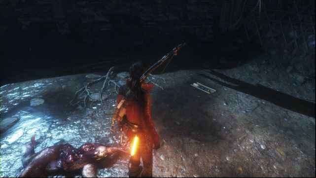 On the ground, in the cave where a bear lurked - Rise of the Tomb Raider: Documents, Siberian Wilderness secrets, tips, location - Siberian Wilderness - Rise of the Tomb Raider Guide