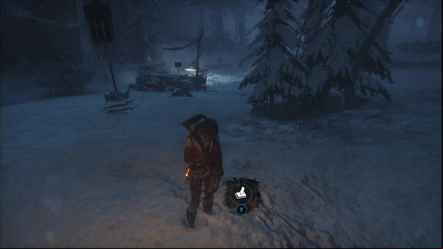 Among trees, right past the spot, where two opponents used to talk - Rise of the Tomb Raider: Survival Caches, Siberian Wilderness secrets, location - Siberian Wilderness - Rise of the Tomb Raider Guide