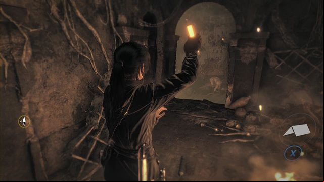 Opposite the campfire, camp Archive Chamber - Rise of the Tomb Raider: Relics, murals, Flooded Archives secrets, tips - Flooded Archives - Rise of the Tomb Raider Guide