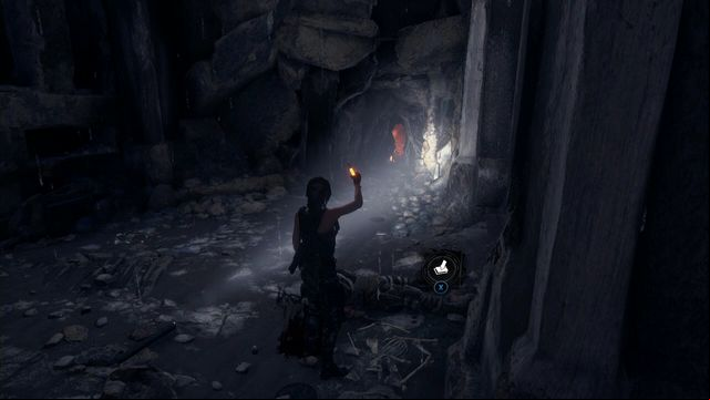 Right in front of the entrance to camp Archive chamber, at the corpse on the right - Rise of the Tomb Raider: Chests, Flooded Archives secrets, locations, tips - Flooded Archives - Rise of the Tomb Raider Guide