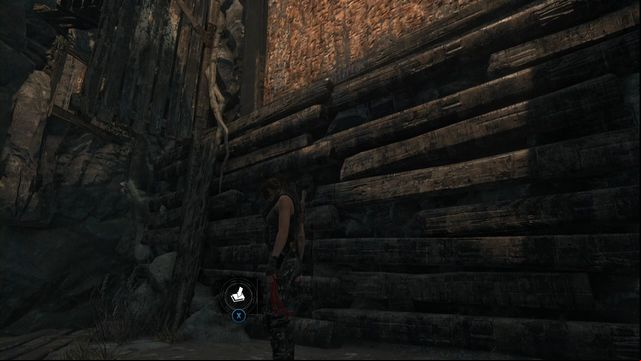A moment after you enter the location, at the wooden wall, where you need to use climbing arrows - Rise of the Tomb Raider: Survival Caches, murals, books - Planetarium secrets - Planetarium - Rise of the Tomb Raider Guide