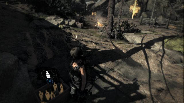 Go to Ruins Encampment base camp in Geothermal Valley or to any other location, where you find a crate with bottles - you can remove bottles from such crates as much as you want, which makes it easier to try for the achievement over and over again - Rise of the Tomb Raider: Trick Shot achievement walkthrough, tips - Achievements - Rise of the Tomb Raider Guide