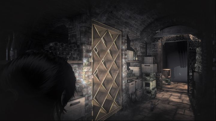 Behind the wine shelf there is a hidden that unlocks hidden entrance to the vault. - Rise of the Tomb Raider, Blood Ties DLC: Lord Crofts secret walkthrough - Walkthrough | Blood Ties DLC - Rise of the Tomb Raider Guide
