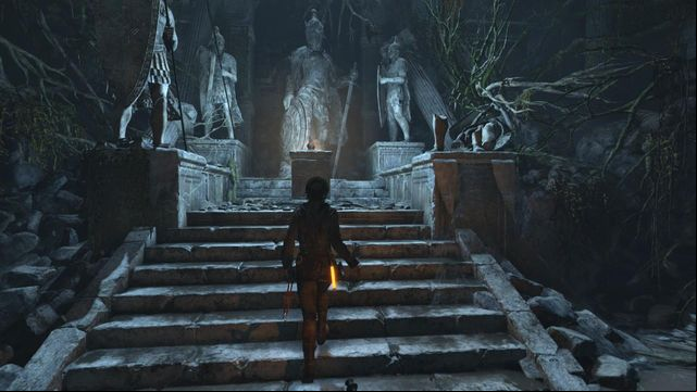 Atlas is on the pedestal that you climb onto over several steps - Rise of the Tomb Raider: Retrieve the Atlas from the archives, walkthrough - Atlas - Rise of the Tomb Raider Guide