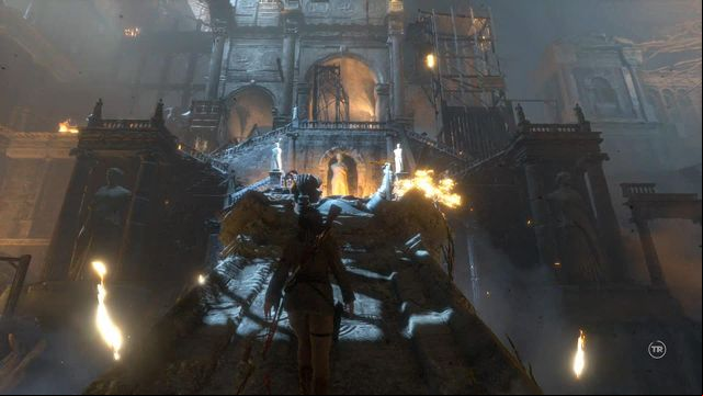 You will get under fire from the Deathless archers - Rise of the Tomb Raider: Escape to safety, walkthrough - Escape the Archive - Rise of the Tomb Raider Guide
