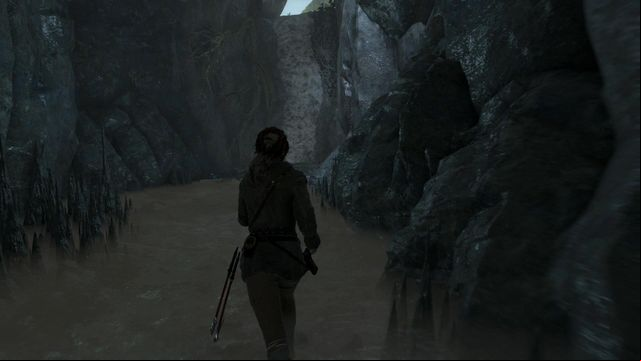 After you exit the water, you will get outside, by climbing over the wall shown in the screenshot - Rise of the Tomb Raider: Return to the valley, walkthrough - Escape the Archive - Rise of the Tomb Raider Guide