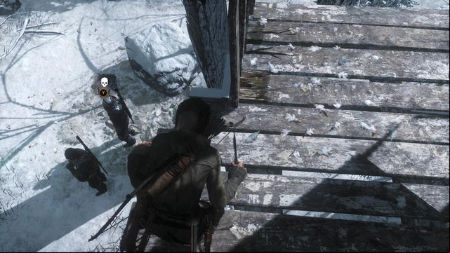 A bit ahead, it can be more difficult, because guards are more thick there and they patrol the area in twos - Rise of the Tomb Raider: Find your way to the Trinity base, walkthrough - Tracking Down Trinity - Rise of the Tomb Raider Guide