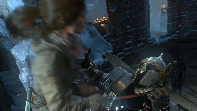 Towards the end, Lara will be attacked by a Deathless warrior - Rise of the Tomb Raider: Cross the walls into the inner city, walkthrough - Into the Hidden City - Rise of the Tomb Raider Guide