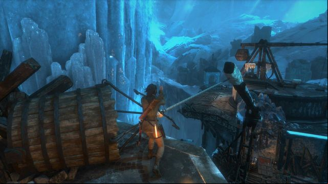 If you have not done this already, kill out the Deathless and make it over to the tower behind the trebuchet - Rise of the Tomb Raider: Go to the other trebuchet, walkthrough - Gate Crasher - Rise of the Tomb Raider Guide