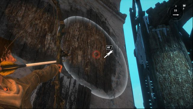 After you defeat the opponents, use the camp and approach the wooden wall - Rise of the Tomb Raider: Climb the tower, walkthrough - You Shall Not - Rise of the Tomb Raider Guide