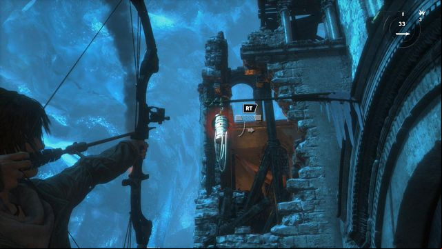 swing over chasms on the rope - Rise of the Tomb Raider: Climb the tower, walkthrough - You Shall Not - Rise of the Tomb Raider Guide