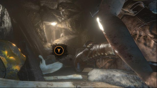 Lara will start walking through a dark, narrow corridor - Rise of the Tomb Raider: Find the entrance to the Prophets Tomb walkthrough - Syria - Lost tomb - Rise of the Tomb Raider Guide