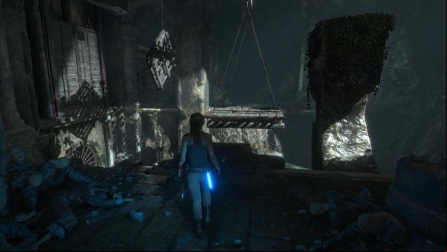 Another environmental riddle is the last in this location - Rise of the Tomb Raider: Climb to the top of main chamber of tomb walkthrough - Syria - Lost tomb - Rise of the Tomb Raider Guide
