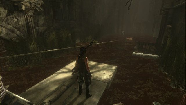 Drain some water and attach the rope to the turning wheel in the water. - Rise of the Tomb Raider: Tomb - Baths of Kitezh 5/9, Geothermal Valley secrets - Geothermal Valley - Rise of the Tomb Raider Guide