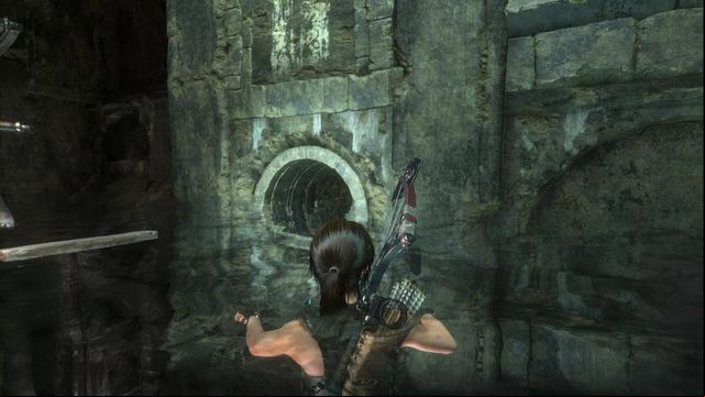 Destroy the obstacle and swim into the next part. - Rise of the Tomb Raider: Tomb - Ancient Cistern 3/9, Soviet Installation secrets - Soviet Installation - Rise of the Tomb Raider Guide