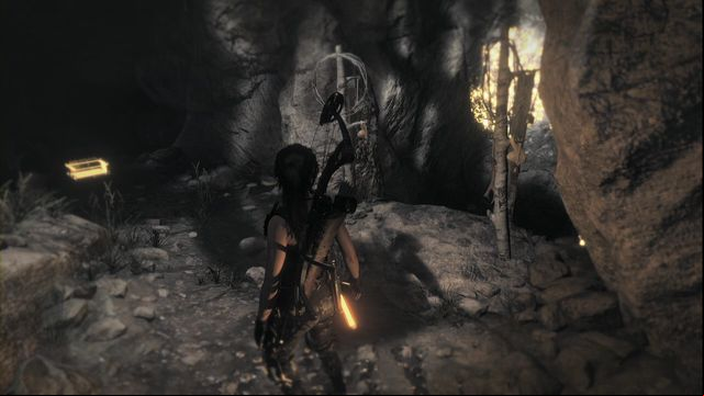Right after you enter the cave to the tomb - Ancient Cistern - Rise of the Tomb Raider: Relics, Soviet Installation secrets, map, tips - Soviet Installation - Rise of the Tomb Raider Guide