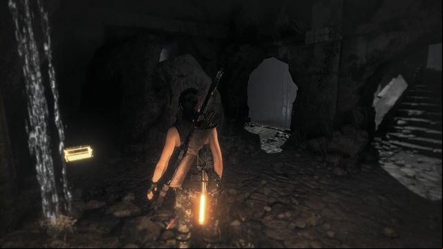 In the cave of the Ancient Cistern tomb - Rise of the Tomb Raider: Relics, Soviet Installation secrets, map, tips - Soviet Installation - Rise of the Tomb Raider Guide