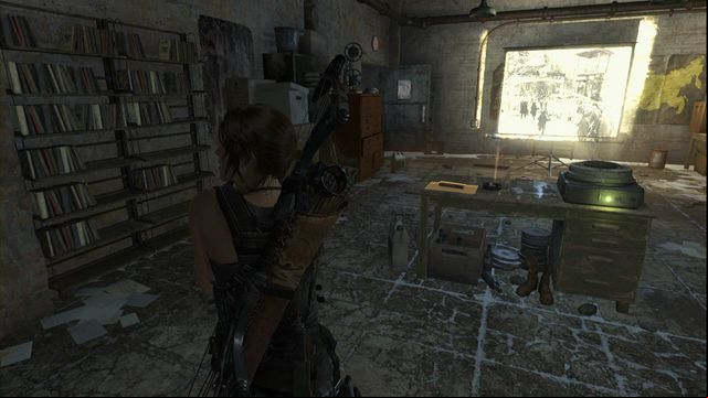 At the bottom floor of the prison, next to the projector - Rise of the Tomb Raider: Documents, Soviet Installation secrets, map, tips - Soviet Installation - Rise of the Tomb Raider Guide