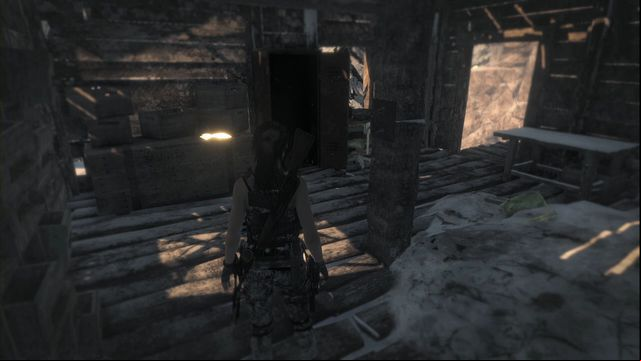 On the crates in the center oft he house - Rise of the Tomb Raider: Documents, Soviet Installation secrets, map, tips - Soviet Installation - Rise of the Tomb Raider Guide