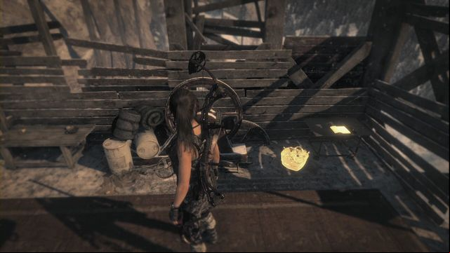 In the spot, where you need to jump over the chasm, a moment earlier - Rise of the Tomb Raider: Documents, Soviet Installation secrets, map, tips - Soviet Installation - Rise of the Tomb Raider Guide