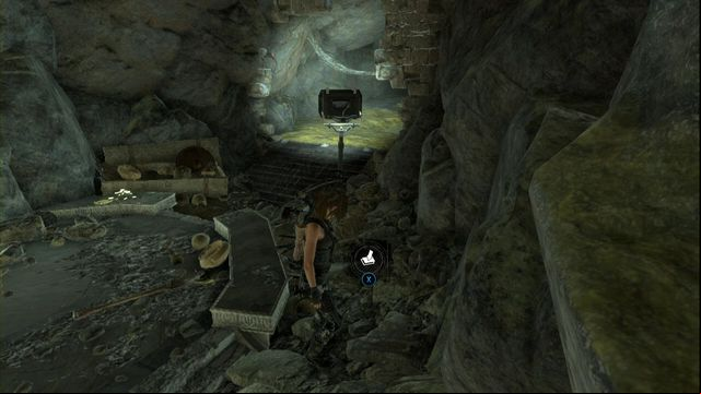 Right past the lamp, after you read the book, while you are leaving Red Mines - Rise of the Tomb Raider: Survival Caches, Soviet Installation secrets, map, tips - Soviet Installation - Rise of the Tomb Raider Guide