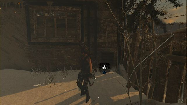 In the very corner, right in front of the building - Rise of the Tomb Raider: Survival Caches, Soviet Installation secrets, map, tips - Soviet Installation - Rise of the Tomb Raider Guide