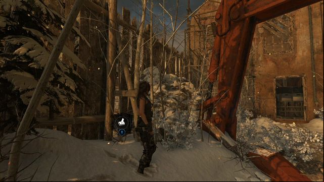 Next to the excavators hoe - Rise of the Tomb Raider: Survival Caches, Soviet Installation secrets, map, tips - Soviet Installation - Rise of the Tomb Raider Guide