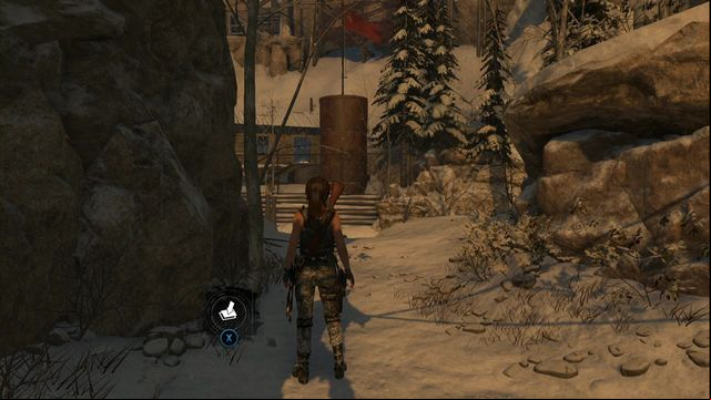 Next to the bulky rocks - Rise of the Tomb Raider: Survival Caches, Soviet Installation secrets, map, tips - Soviet Installation - Rise of the Tomb Raider Guide